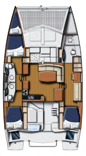 Leopard Catamarans / Robertson & Caine Leopard 45 - 3 + 1 cab. a louer à Seget Donji