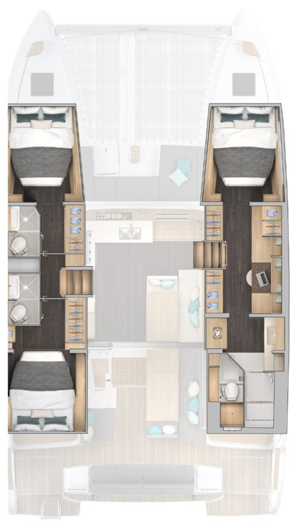 Location bateau Parham Town pas cher Lagoon 43