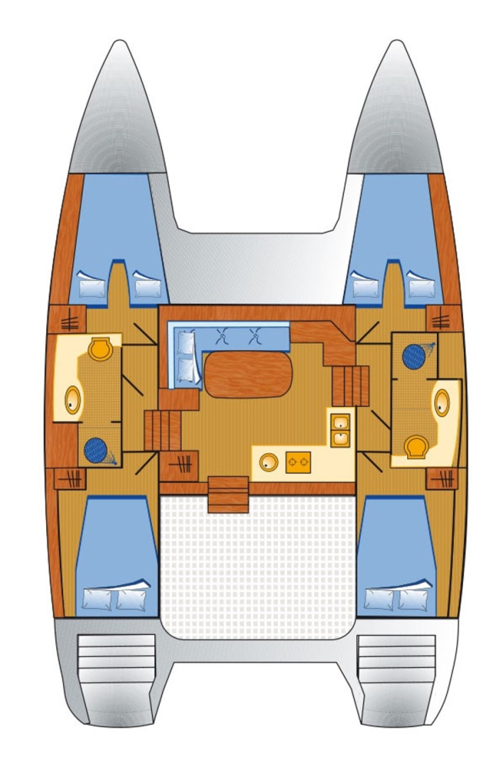 Location bateau Pomer pas cher Lagoon 400