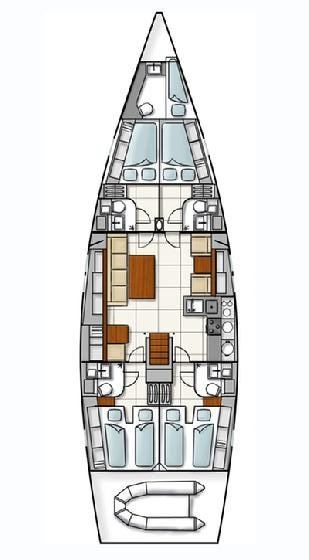 Location bateau Salamína pas cher Hanse 540 E