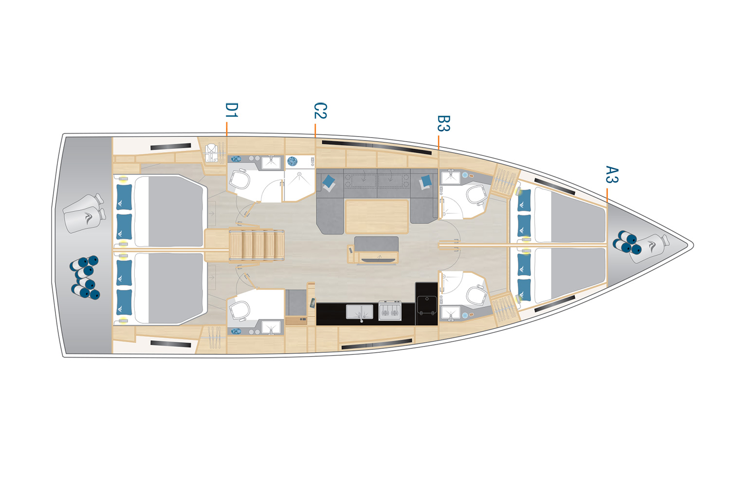 Location bateau Seget Donji pas cher Hanse 460