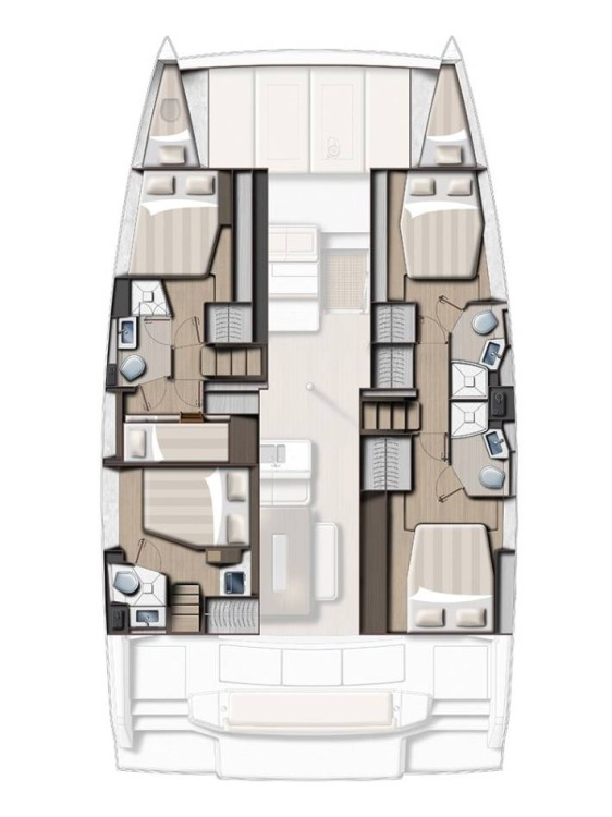 Location Catamaran BALI 4.6 5 CABINES NUM 4 avec permis