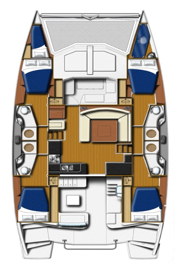 Location bateau Leopard Catamarans / Robertson & Caine Leopard 48 - 4 + 1 cab. à Lefkáda sur Samboat
