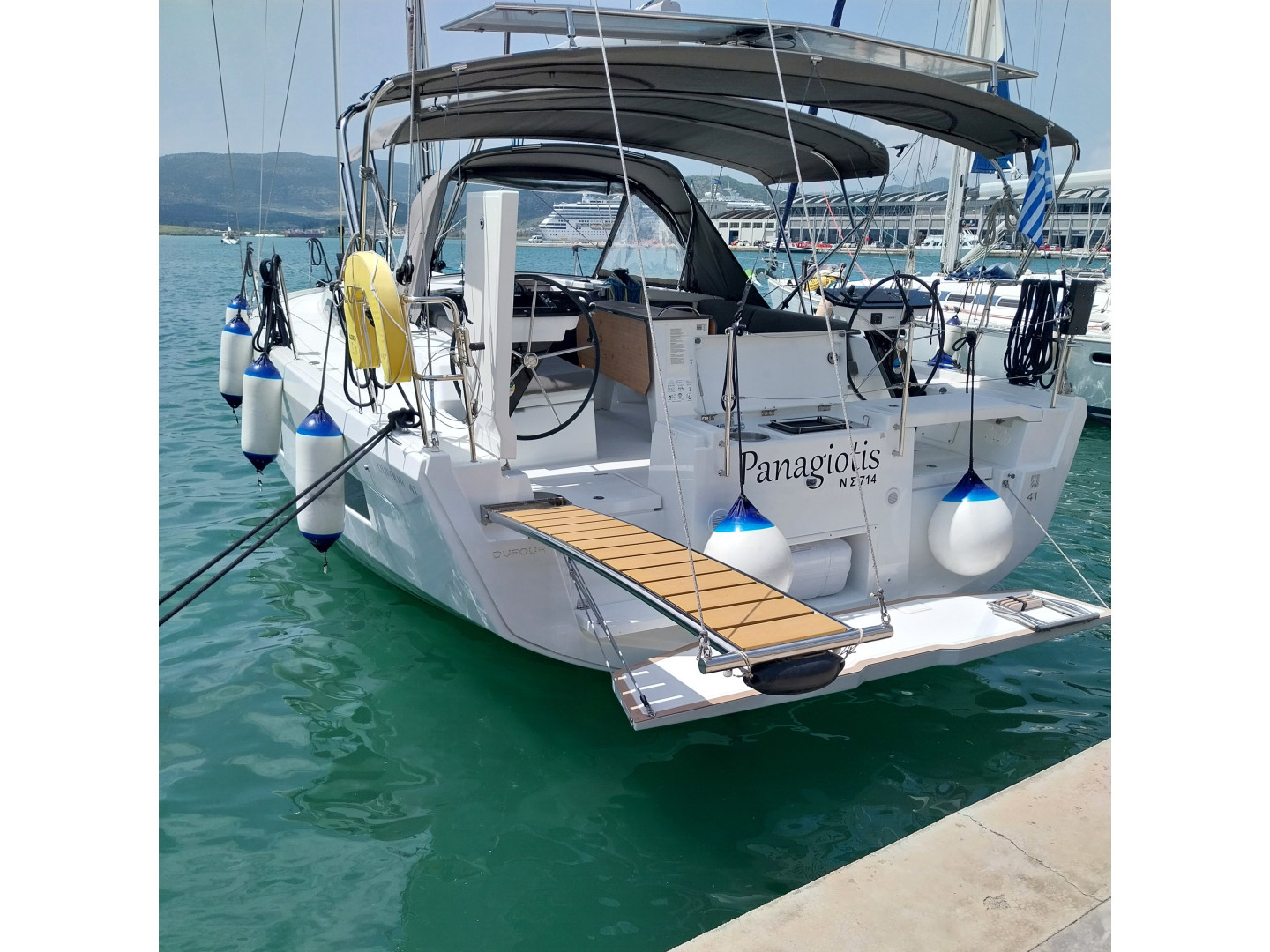 Dufour 41 eco solar sailboat charter in Volos, Greece