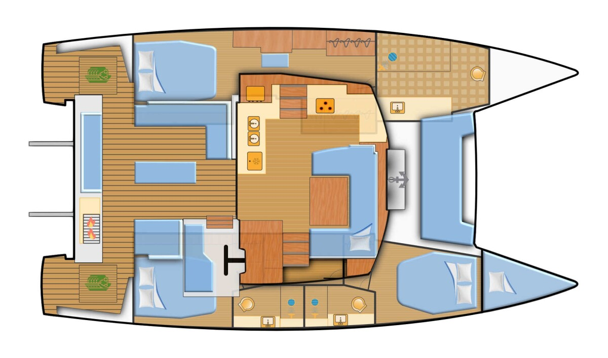 Location bateau Fountaine Pajot Elba 45 à Naxos (Ville) sur Samboat
