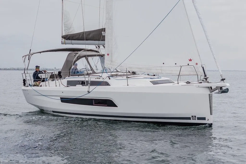 Dufour 37 Spicy Rum eco solar sailboat charter in Ribishi, Caribbean