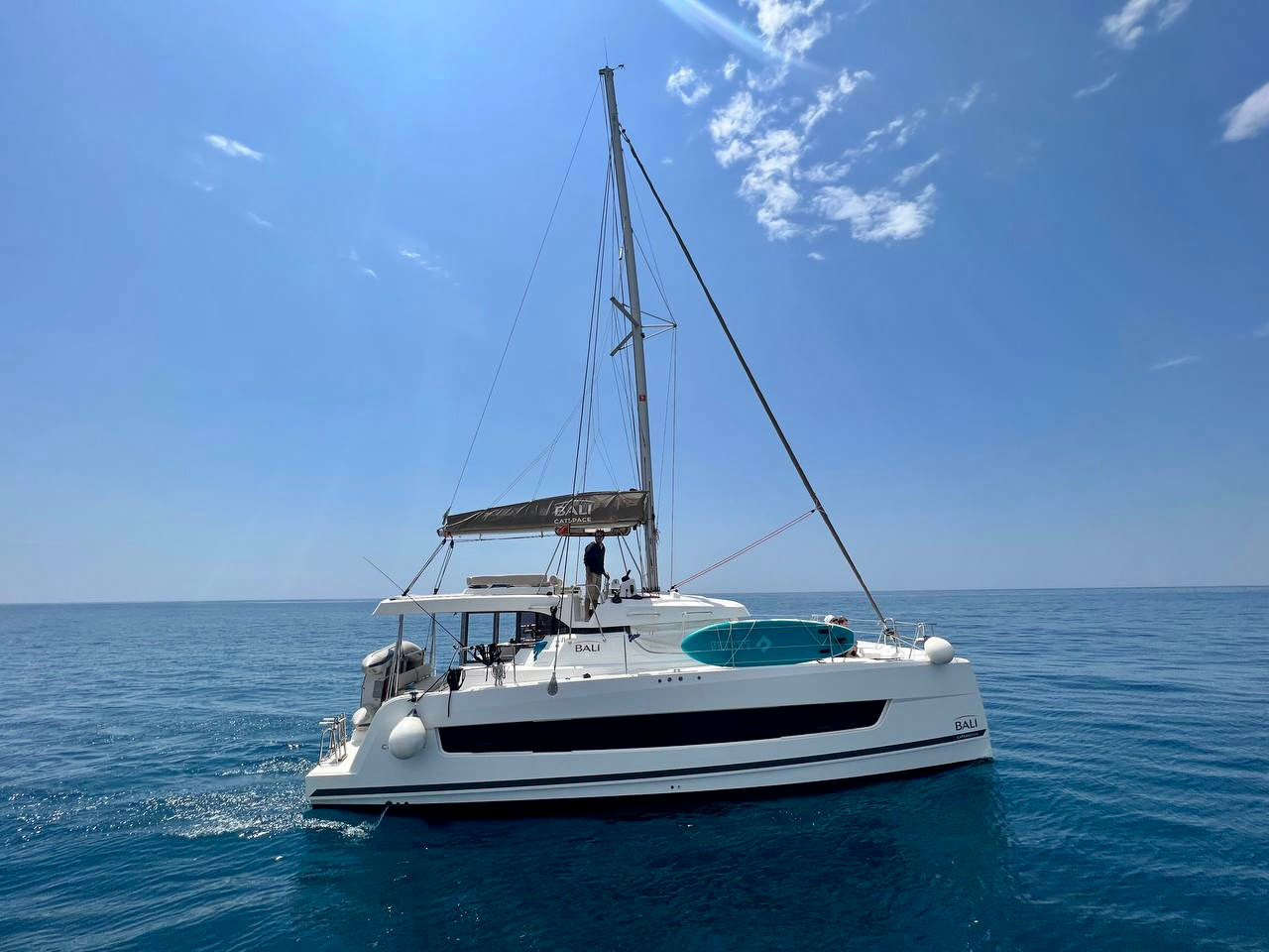 Bali Catspace Voile eco solar catamaran charter from Jamb Marina, Mrčevac, Montenegro