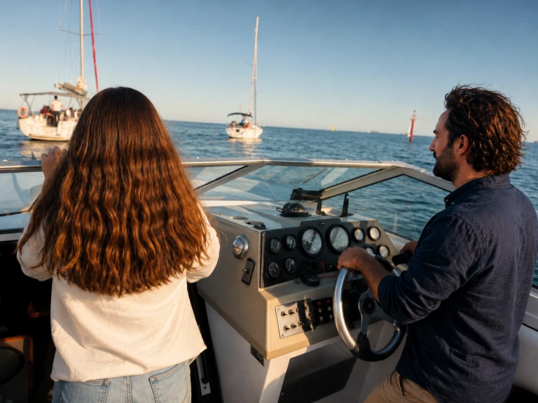 Bateau à moteur à louer à Port Olympique de Barcelone au meilleur prix