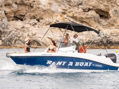 Bareboat Rental Motorboat Poseidon with a boat licence