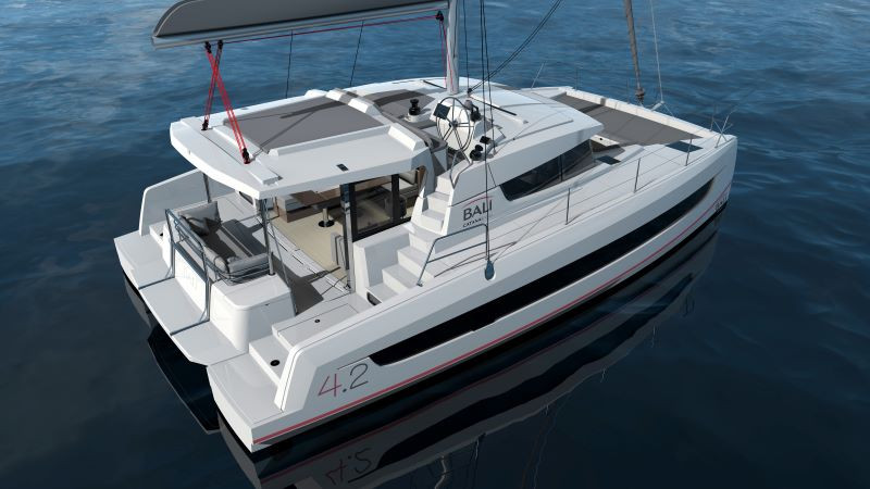 Bali 4.2 eco solar catamaran charter in Pozzuoli, Italy