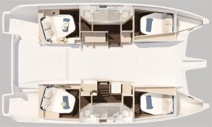 Location à Álimos - Fountaine Pajot Fountaine Pajot FP 44 Quatuor - 4 + 2 cab. sur SamBoat