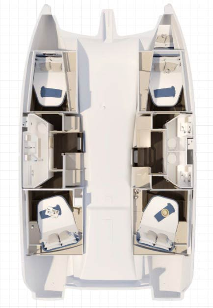 Location bateau Fountaine Pajot Fountaine Pajot FP 41 Quatuor 3 à Pula sur Samboat