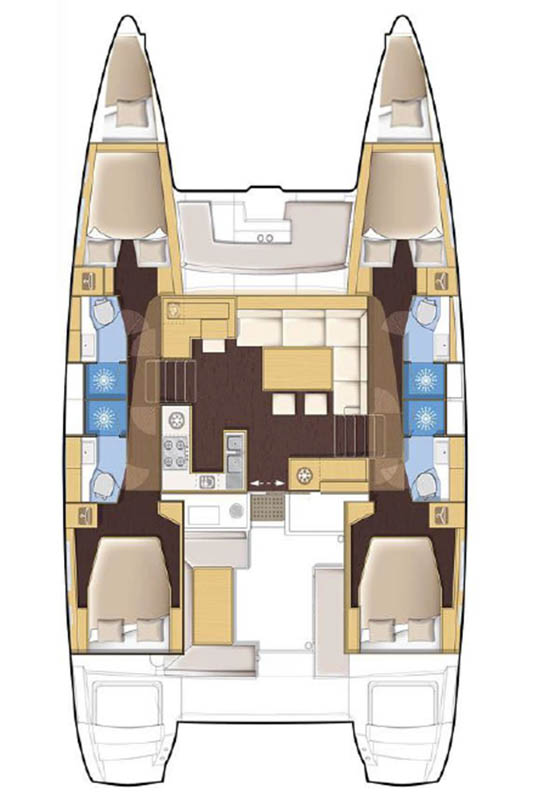 Location bateau Lagoon Lagoon 450 F à Álimos sur Samboat
