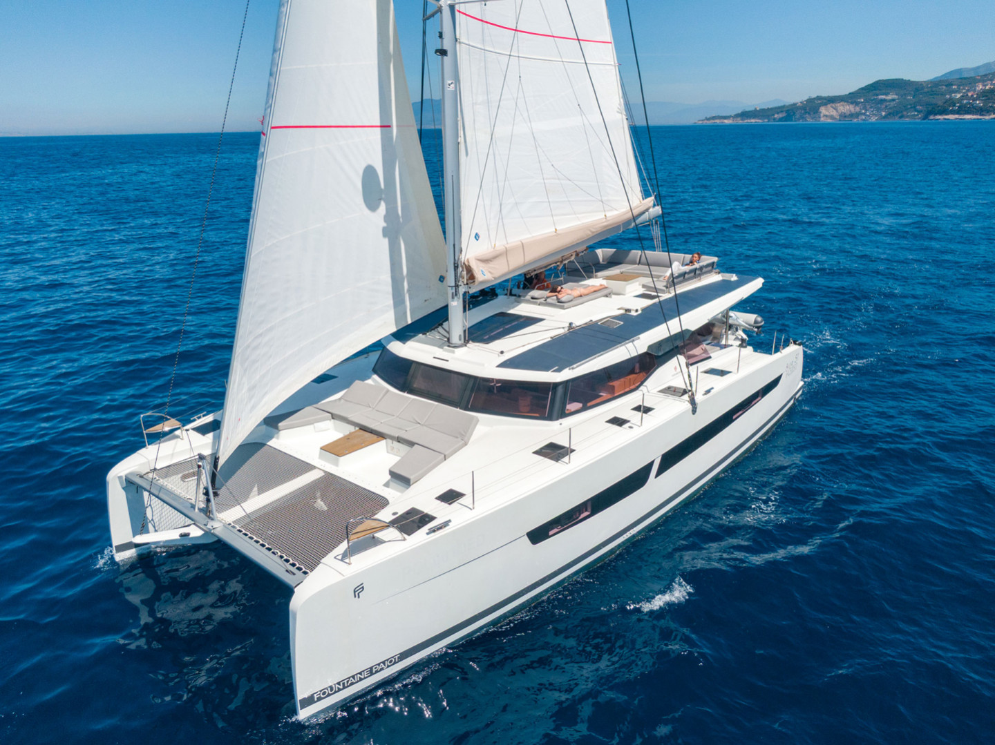 Fountaine Pajot Aura 51 eco solar catamaran charter in Castellammare di Stabia, Italy