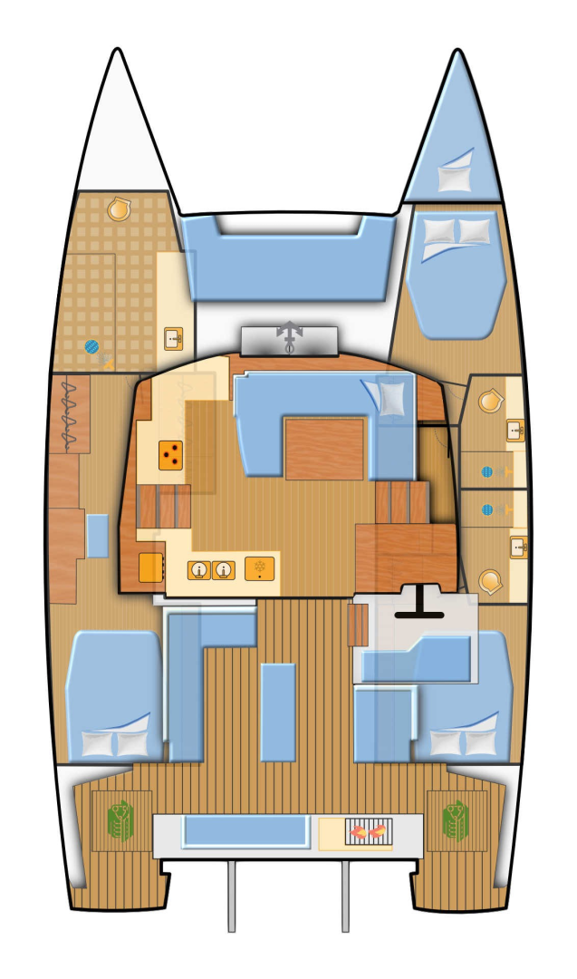 Location bateau Fountaine Pajot Elba 45 à Biograd na Moru sur Samboat