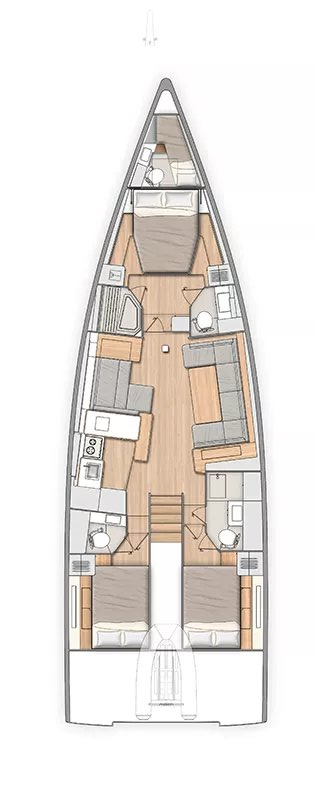 Bénéteau Oceanis 54 a louer à Seget Donji