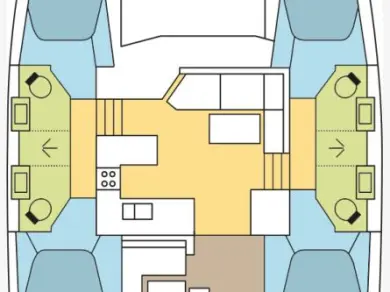 Fountaine Pajot Astrea 42 a louer à Le Marin