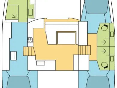 Location bateau Fountaine Pajot Elba 45 à Seget Donji sur Samboat