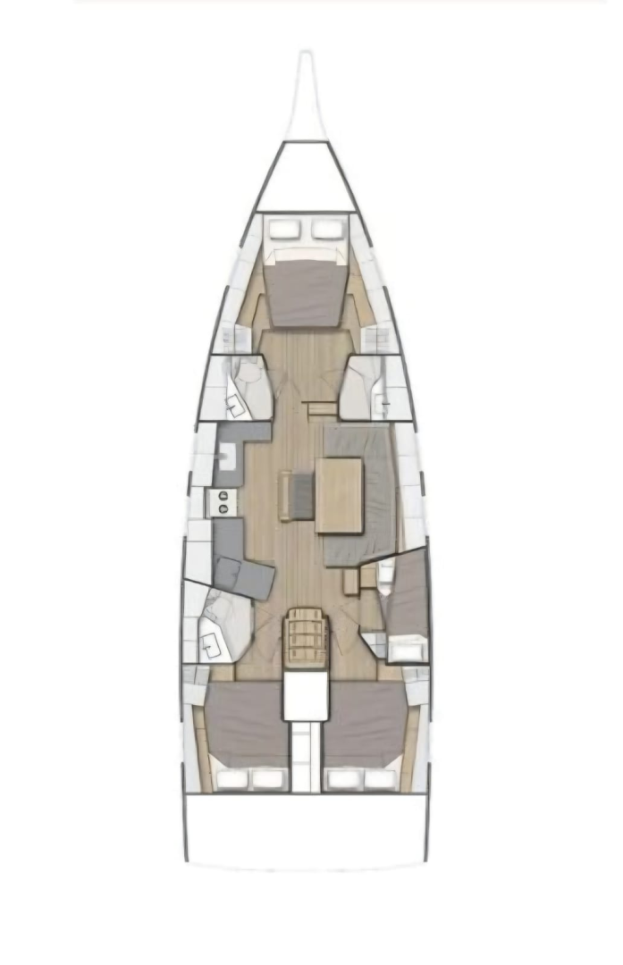 Location à Seget Donji - Bénéteau Oceanis 47 - 4 cab. sur SamBoat