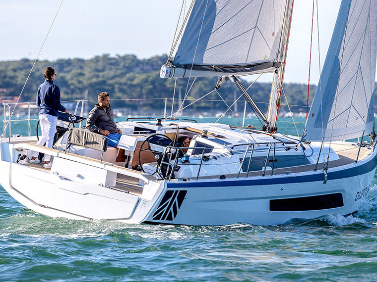 Dufour 37 eco solar sailboat charter in Ribishi, Caribbean