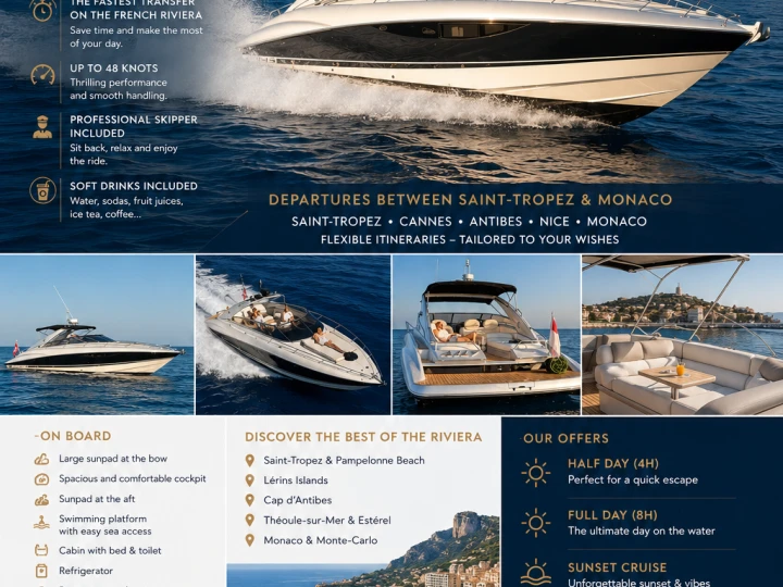 Sunseeker Superhawk 43 a louer à Cannes