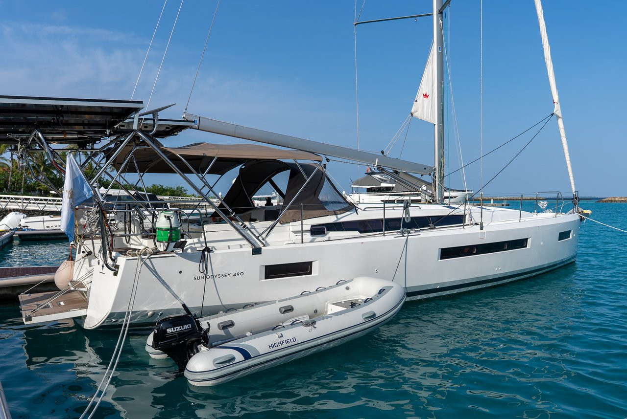Jeanneau Sun Odyssey 490 eco solar sailboat charter near Malé, Maldives