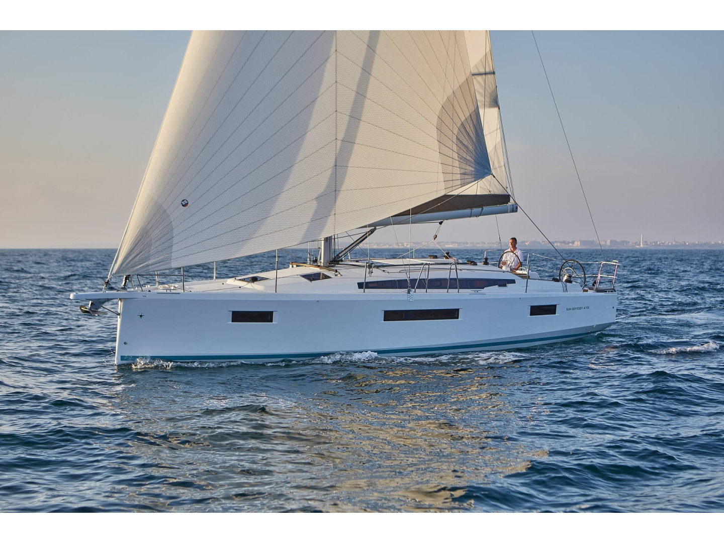 Jeanneau Sun Odyssey 410 LUCIA eco solar sailboat charter in Sami, Greece
