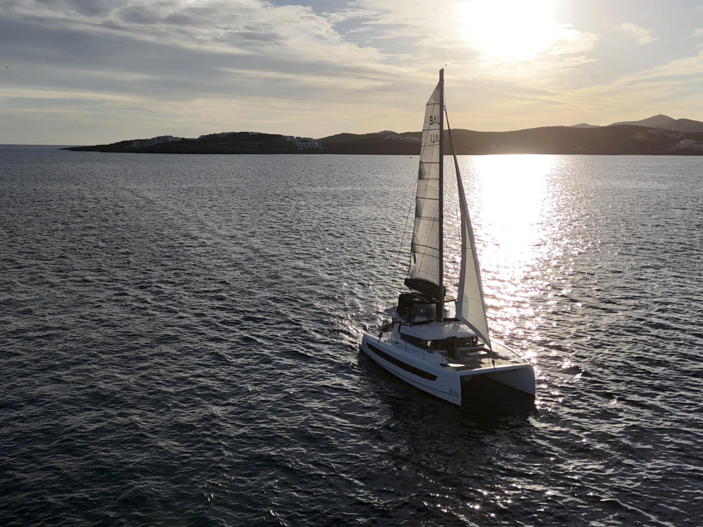 Bali 4.2 eco solar catamaran charter in Lávrio, Greece