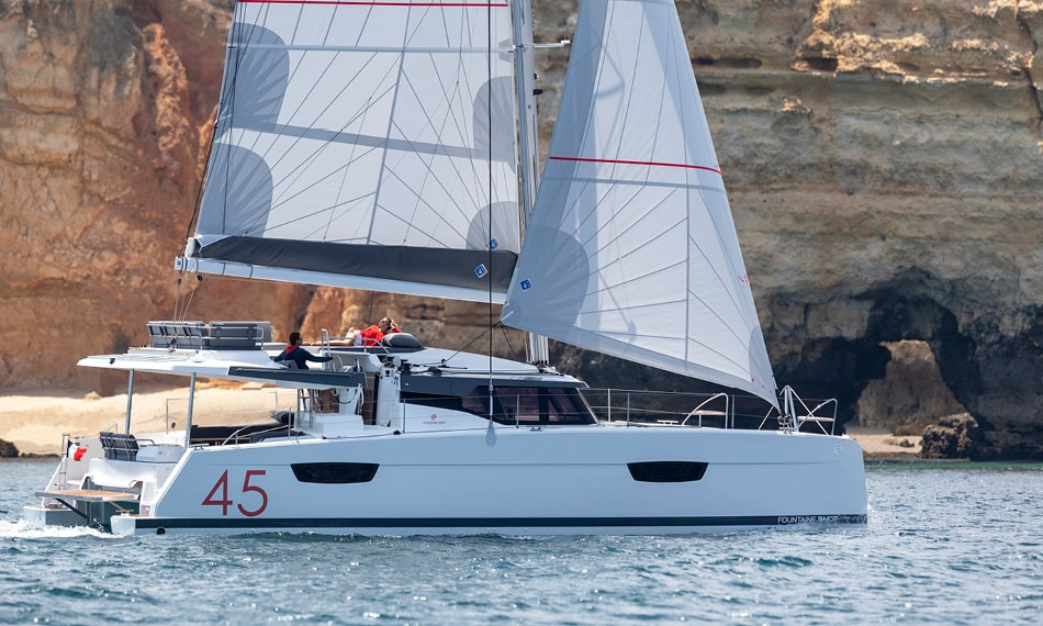 Fountaine Pajot Elba 45 eco solar catamaran charter in Bastimentos, Caribbean