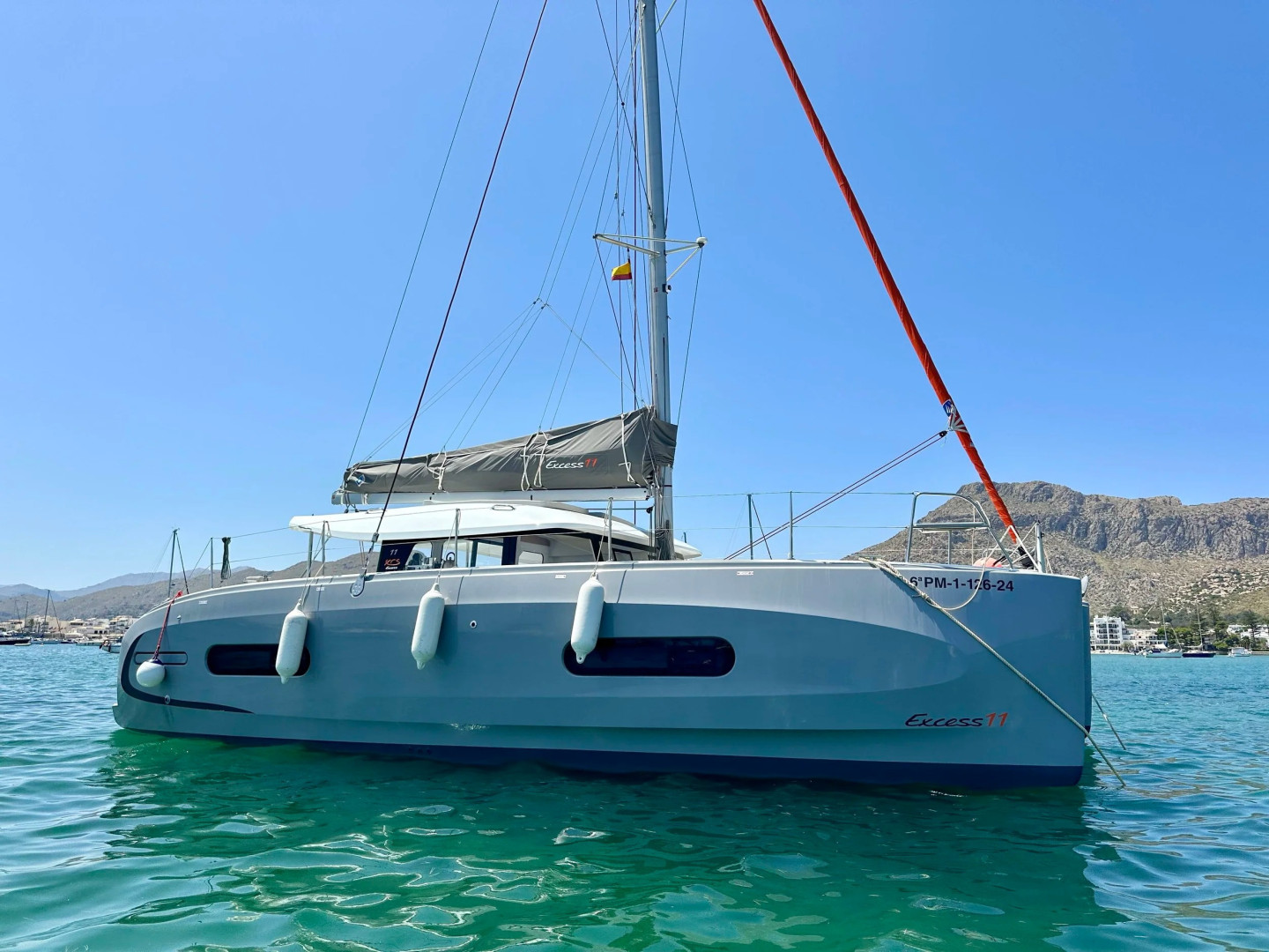 Excess 11 FLOKI eco solar catamaran charter in Port de Pollenca, Mallorca