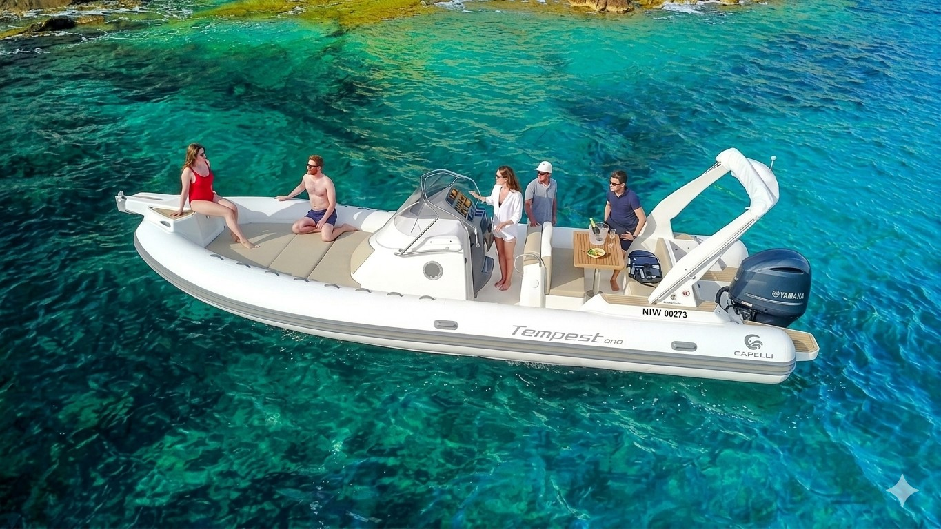 Louer Semi-rigide avec ou sans skipper Capelli à Mandelieu-la-Napoule