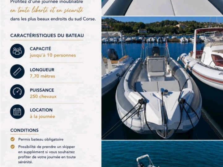 Location bateau Sant'Amanza pas cher 770 Fashion 