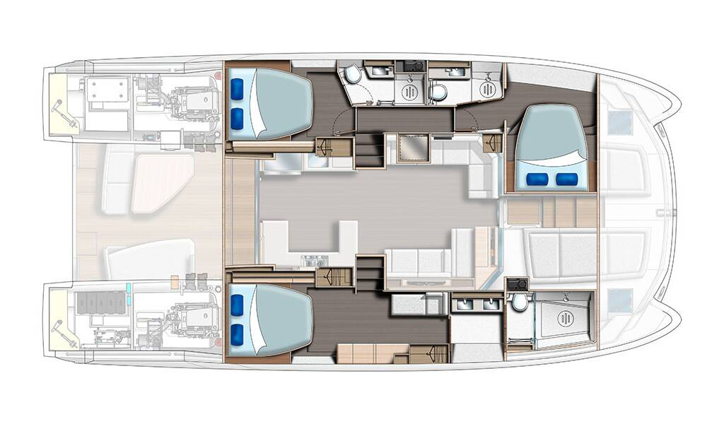 Location bateau Leopard Catamarans / Robertson & Caine Leopard 53 - OW à Seget Donji sur Samboat