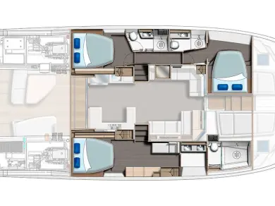 Location bateau Leopard Catamarans / Robertson & Caine Leopard 53 - OW à Seget Donji sur Samboat