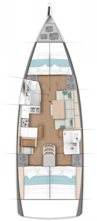 Jeanneau Sun Odyssey 440 a louer à Paros (Ile)