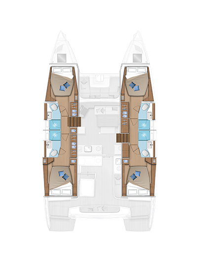 Location Catamaran à Piso Livadi - Lagoon Lagoon 46