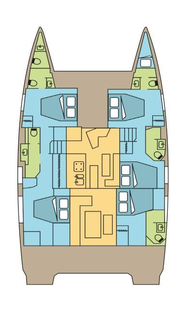 Location Catamaran à Pouzoles - Fountaine Pajot Fountaine Pajot Aura 51 SMART ELECTRIC - 5 cab.