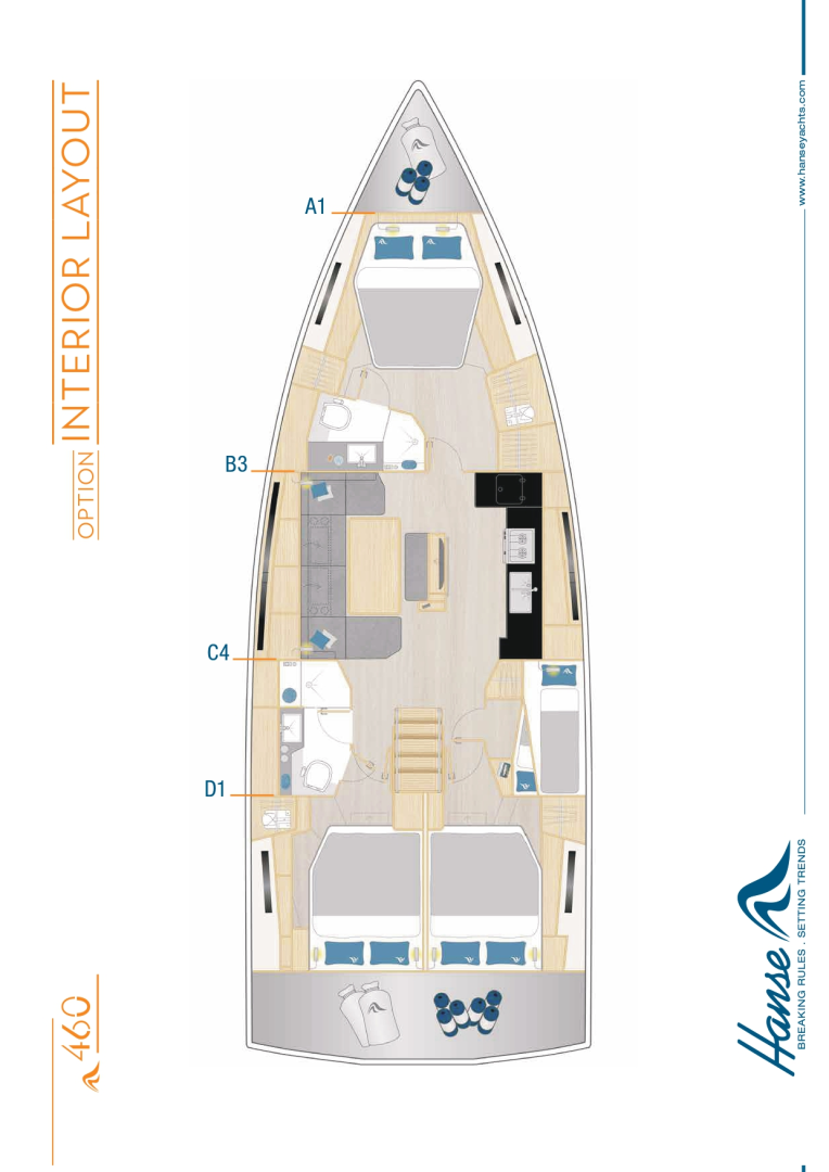 Location bateau Marseille pas cher Hanse 460