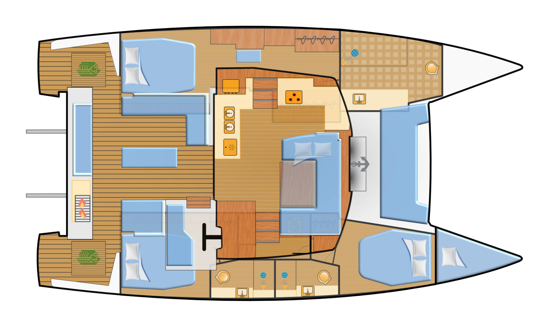 Location Catamaran Fountaine Pajot avec permis