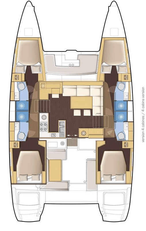 Location bateau Lefkáda pas cher Lagoon 46