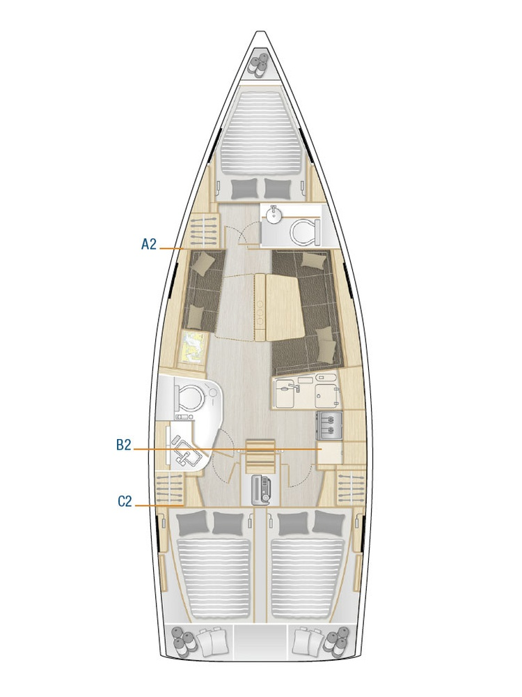 Location bateau Hanse Hanse 388 à Komolac sur Samboat