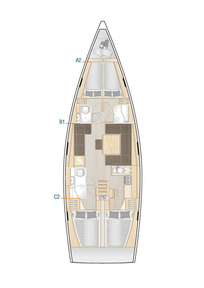 Hanse Hanse 458 a louer à Komolac
