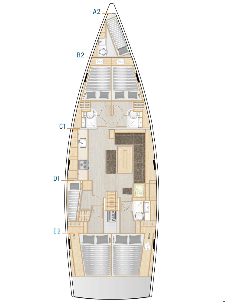 Louez un Hanse Hanse 508 à Komolac