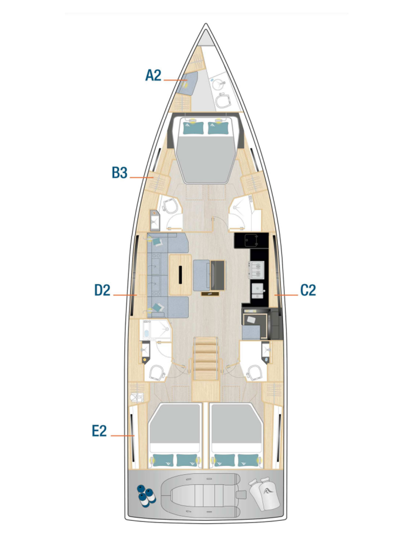 Location bateau Sibenik pas cher Hanse 510