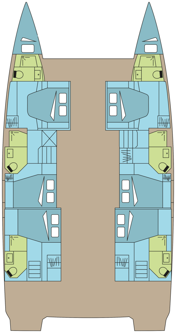 Location Catamaran à Pouzoles - Fountaine Pajot Fountaine Pajot Aura 51 SMART ELECTRIC - 6 + 2 cab.