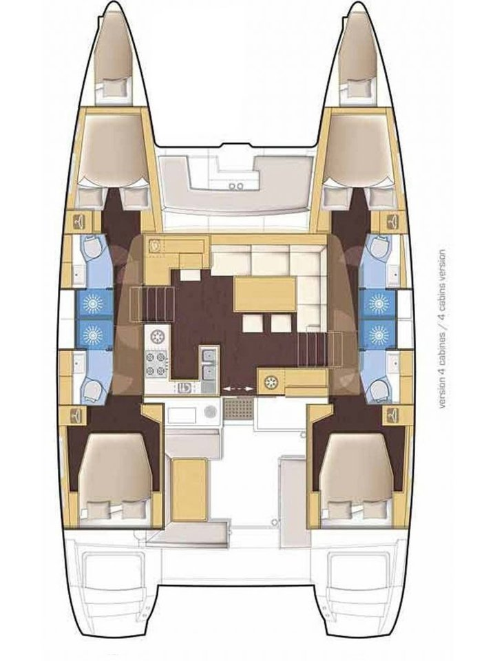 Location bateau Lagoon Lagoon 46 à Nidri sur Samboat