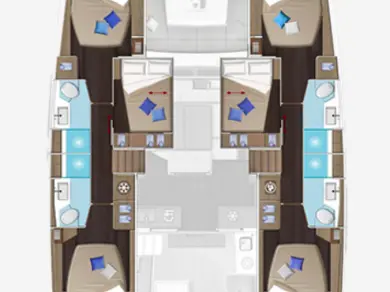 Location Catamaran à Páleros - Lagoon Lagoon 51