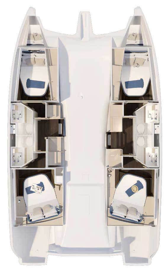 Location bateau Fountaine Pajot Fountaine Pajot FP 41 Quatuor 4 à Trogir sur Samboat