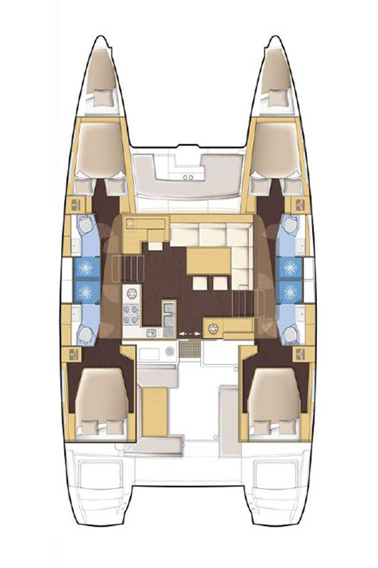 Location bateau Road Town pas cher Lagoon 450 F