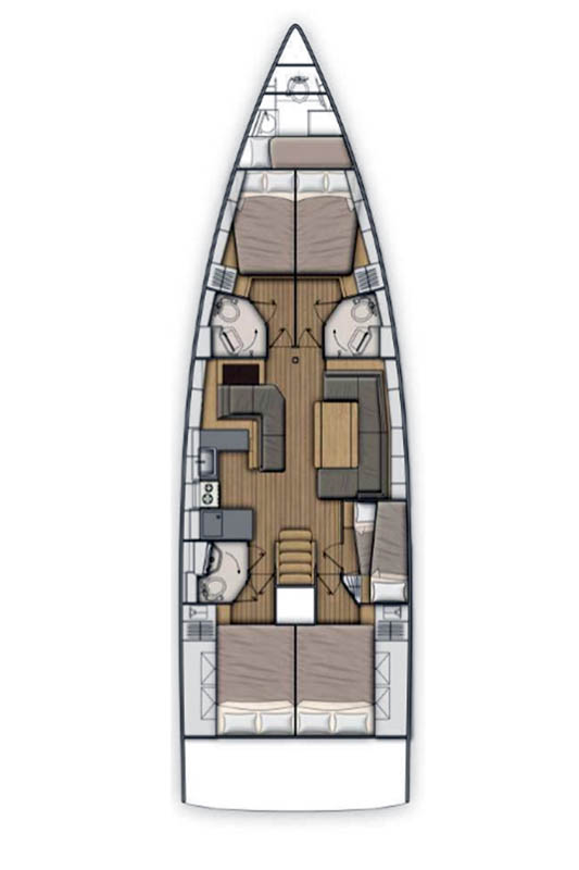 Bénéteau Oceanis 51.1 a louer à Komolac